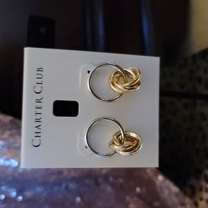 NWT  tone circle dangle drop earrings.